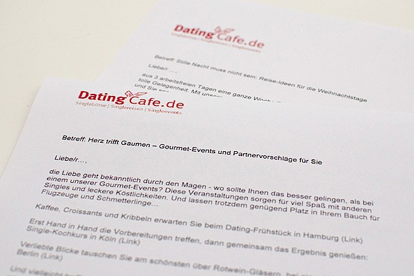 Texterstellung für die Singlebörse Dating Café